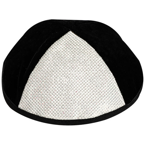 1/4 Sparkling Velvet Black Kippah