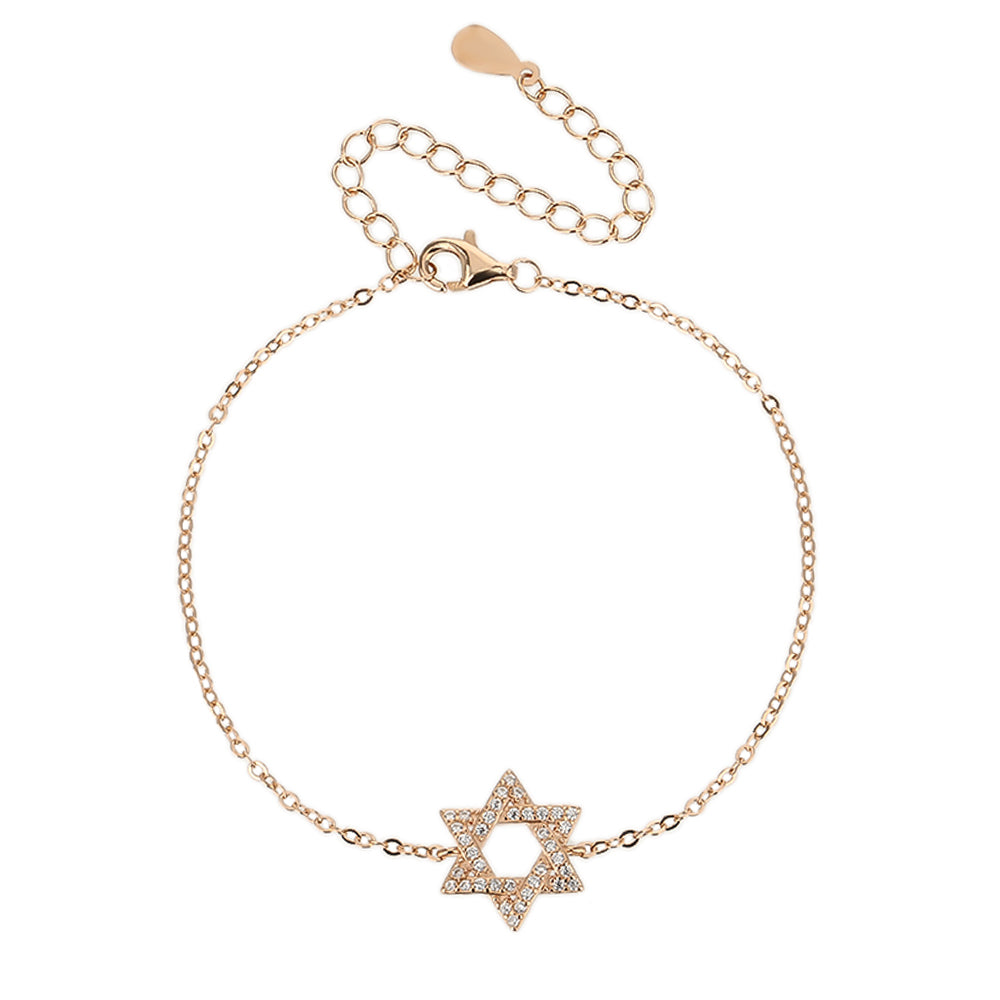 Star Of David 925 Sterling Silver Bracelet