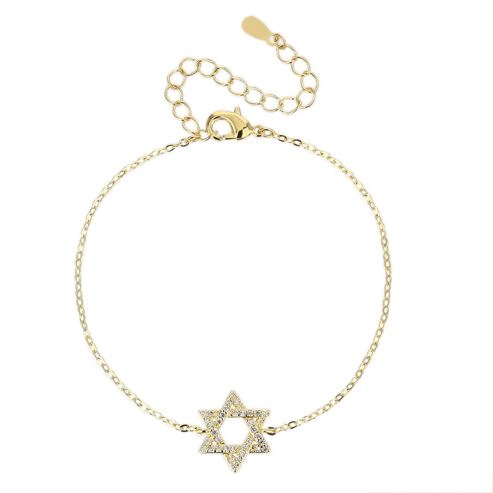 Star Of David 925 Sterling Silver Bracelet