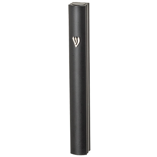 Black Aluminum Mezuzah