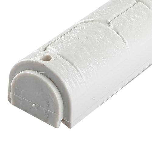 5" Big S Plastic White Bricks Mezuzah