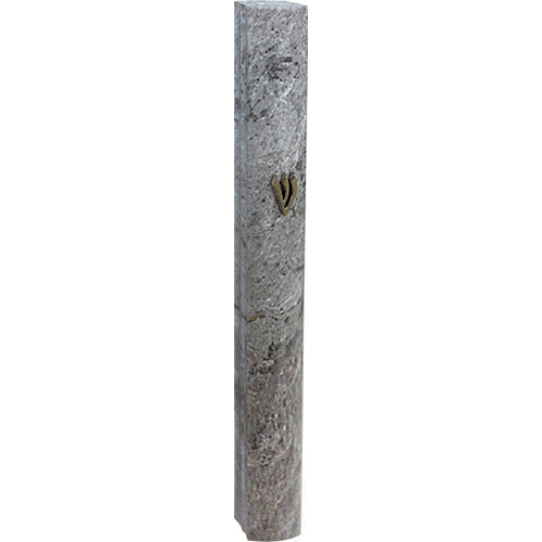 Aluminum Grey Marble 5" Mezuzah