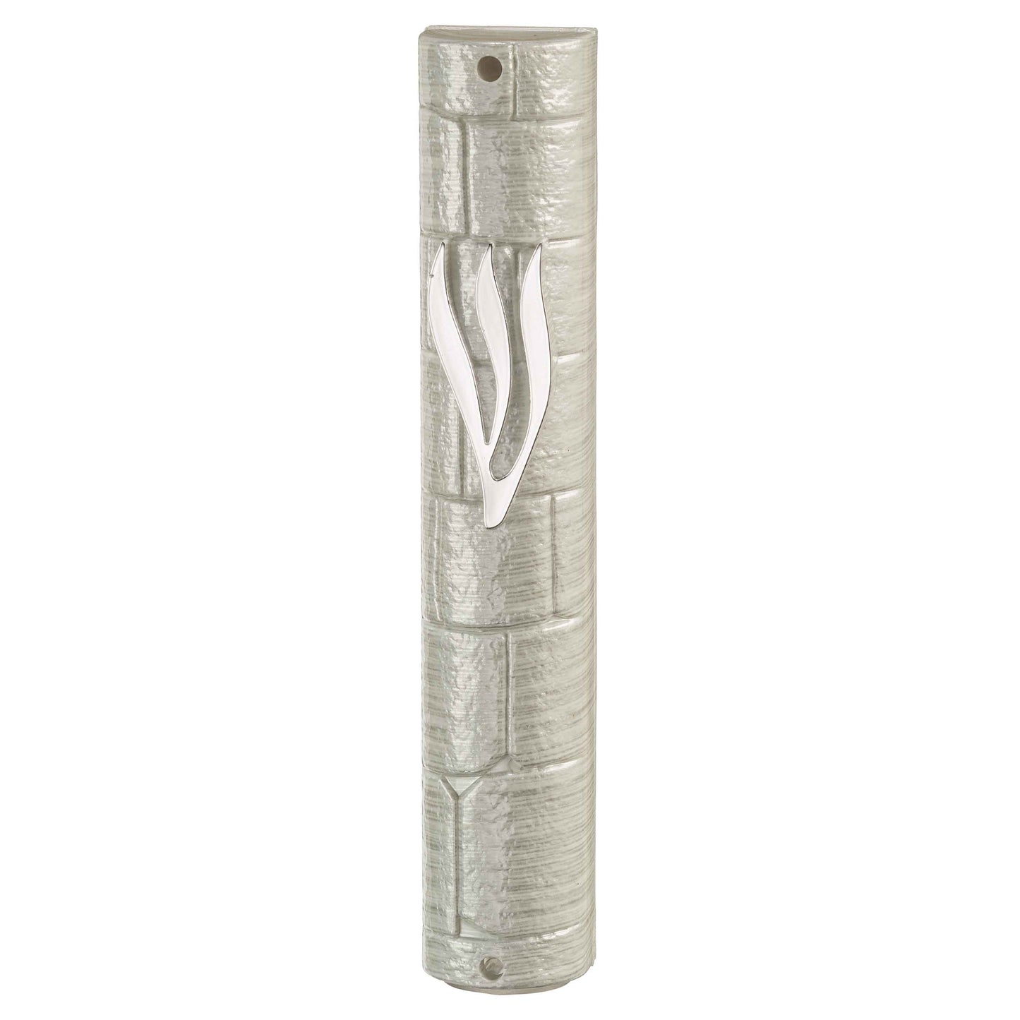 5" Big S Silver Bricks Mezuzah