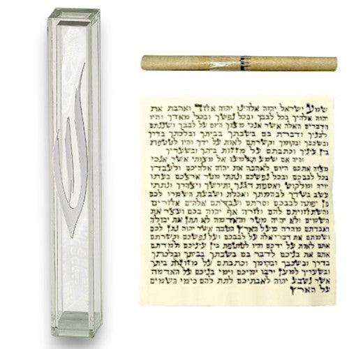 Clear Transparent 5" Mezuzah Big S