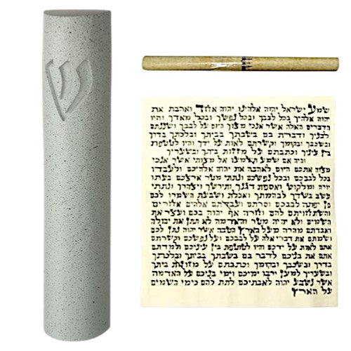 Made in Israel Concrete 7" Mezuzah