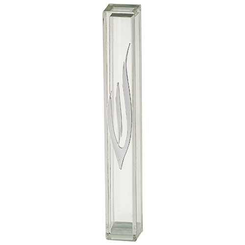 Clear Transparent 5" Mezuzah Big S