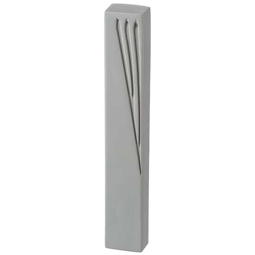 Grey Diagonal Concrete Polymer Mezuzah