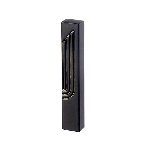 Big S Concrete Polymer Gold & Black Mezuzah