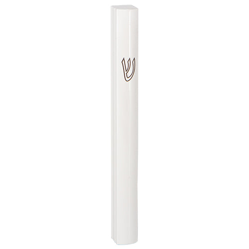 White Aluminum Mezuzah