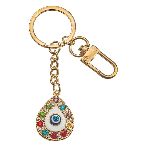 Colorful Stones Evil Eye Keychain