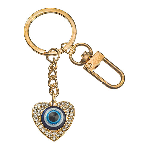 Heart Evil Eye Keychain