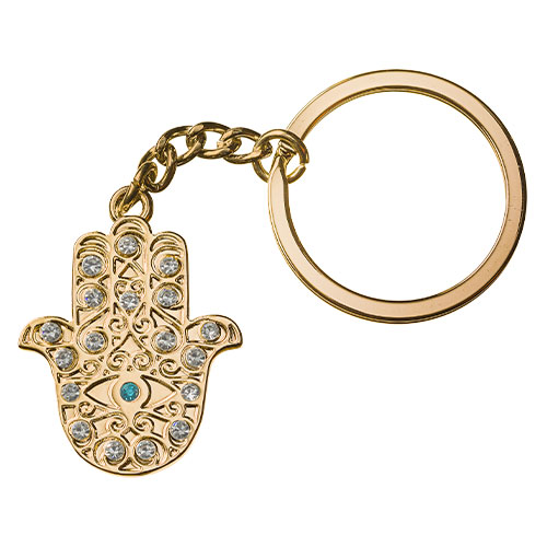 Gold Hamsa Good Luck Keychain