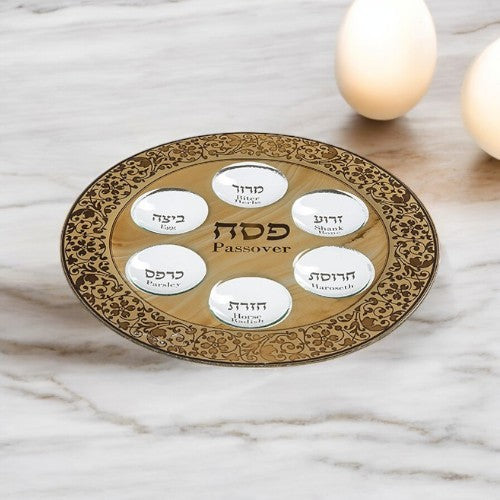 Glass Stylish Passover Seder Plate