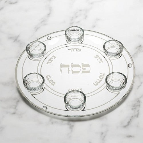 Crystal Glass Stylish Passover Seder Plate