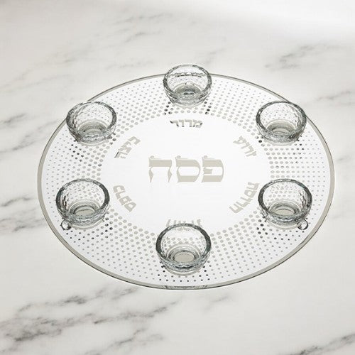 Crystal Glass Stylish Passover Seder Plate