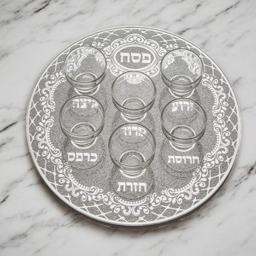 Glitter Glass Stylish Passover Seder Plate