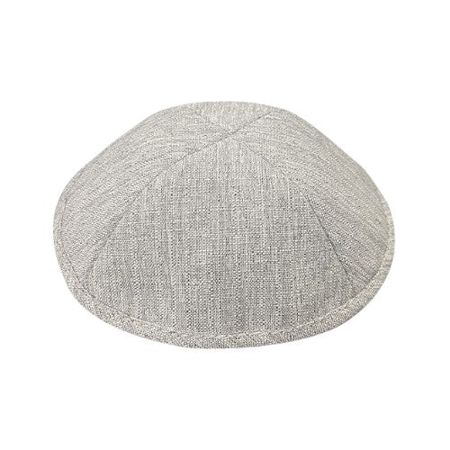 Silk & Linen Light Grey Kippah