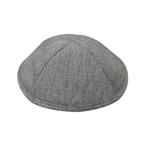 Silk & Linen Dark Grey Kippah