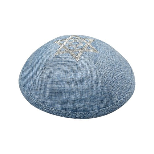 Star of David Silk & Linen Kippah