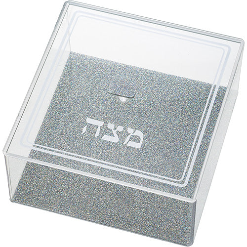 Perspex Glitter Clear Matza Box