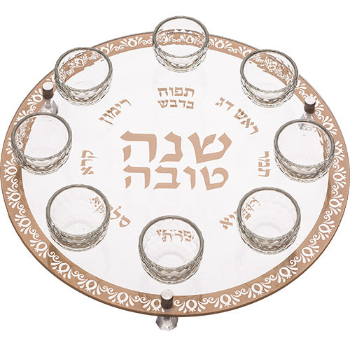 Crystal Glass Elegant Blessing Plate