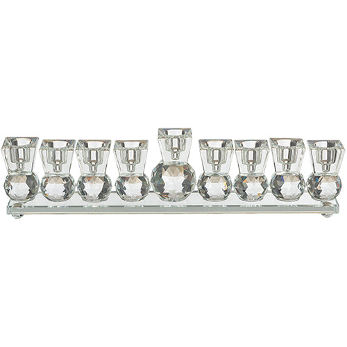 High Crystal Glass Menorah