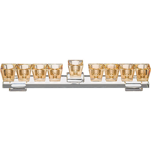 Rose Gold Crystal Menorah