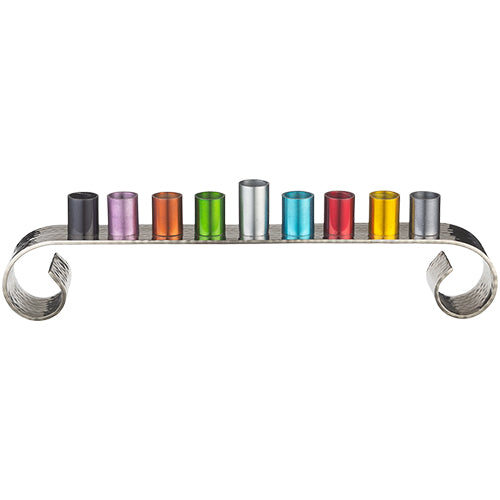 Colorful Candle Aluminum Elegant Menorah