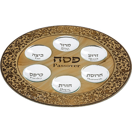 Glass Stylish Passover Seder Plate