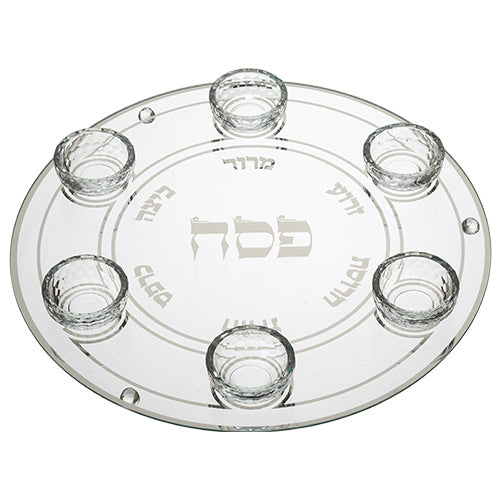 Crystal Glass Stylish Passover Seder Plate