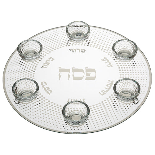 Crystal Glass Stylish Passover Seder Plate