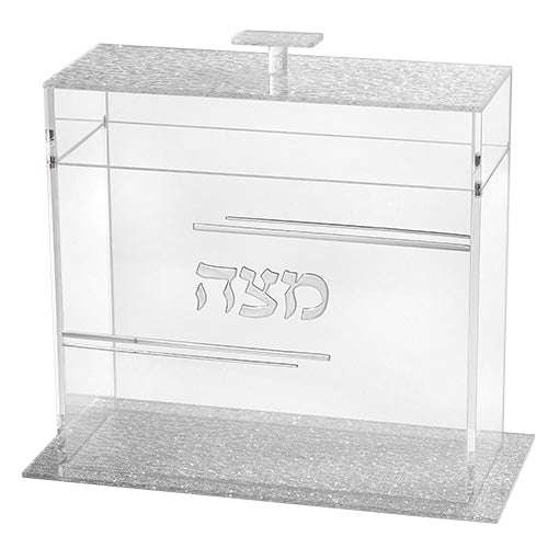 Silver Magnet Clear Matza Box