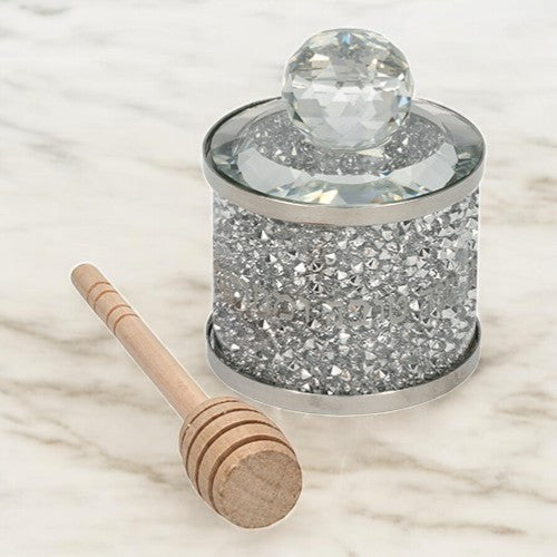 Sparkling Crystal Honey Pot