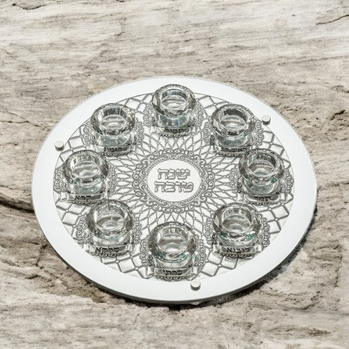 Crystal Glass Elegant Blessing Plate