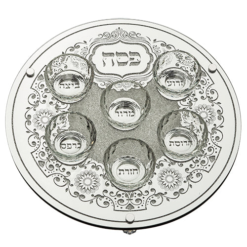 Glitter Glass Stylish Passover Seder Plate