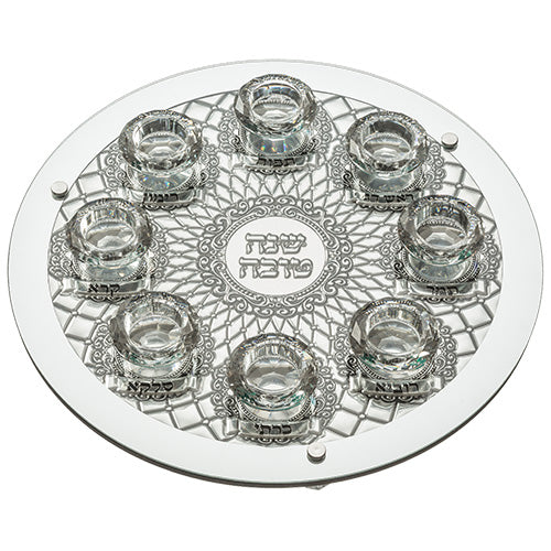 Crystal Glass Elegant Blessing Plate