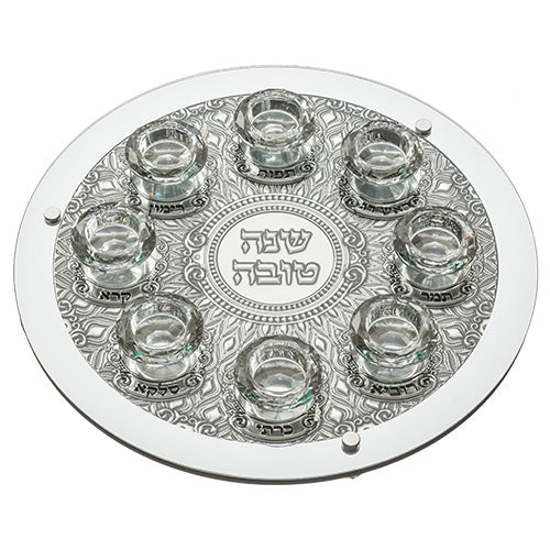 Crystal Glass Elegant Blessing Plate