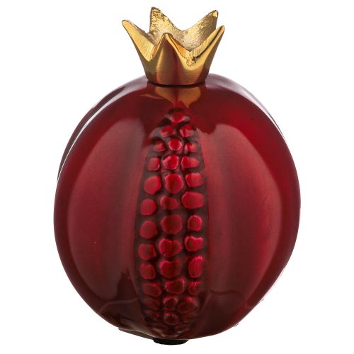 Aluminum Enamel Red Gold Pomegranate Decoration For Rosh Hashanah Table