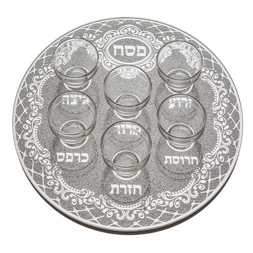 Glitter Glass Stylish Passover Seder Plate