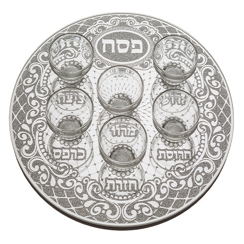 Glitter Glass Stylish Passover Seder Plate