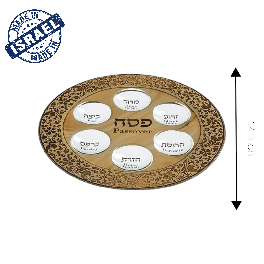 Glass Stylish Passover Seder Plate