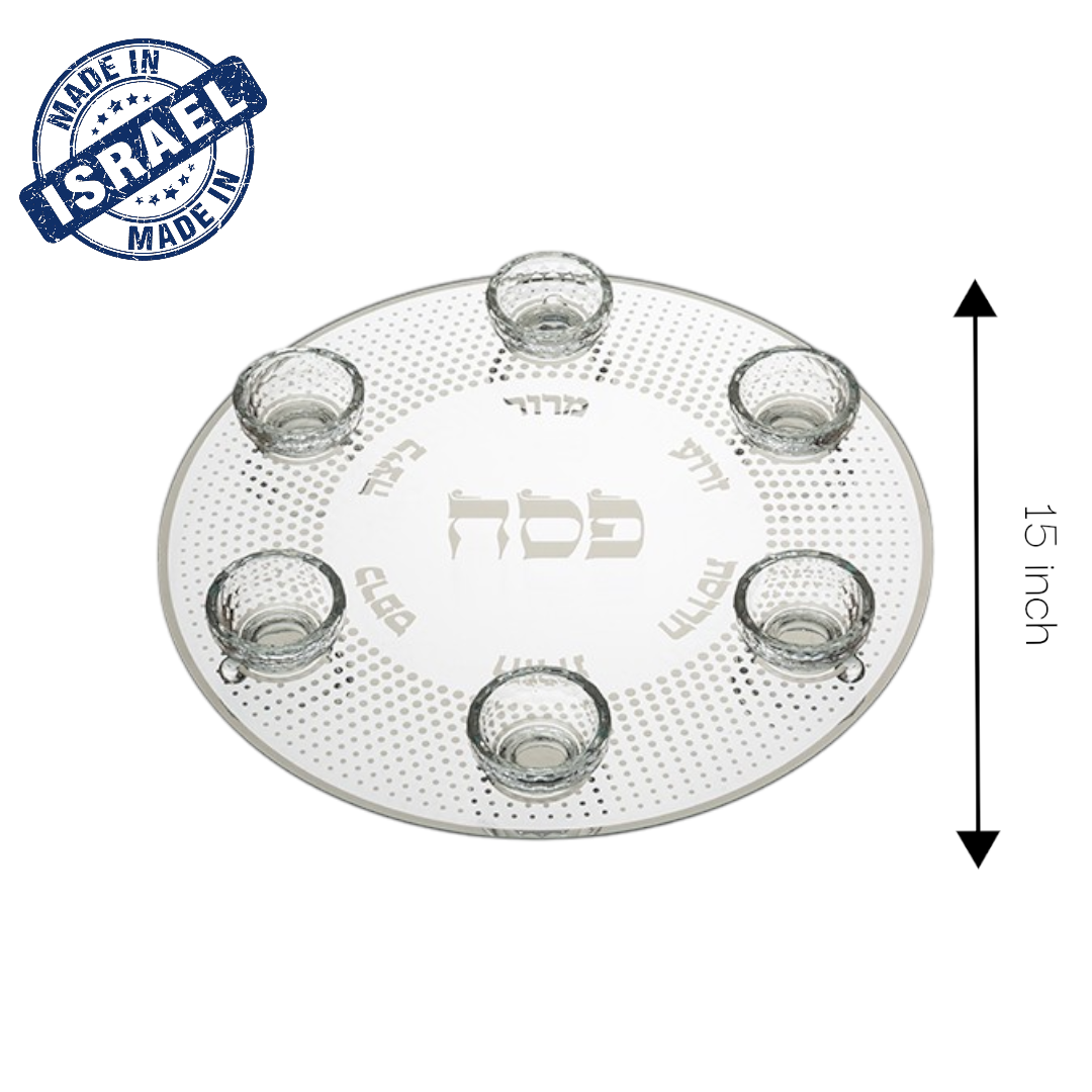 Crystal Glass Stylish Passover Seder Plate