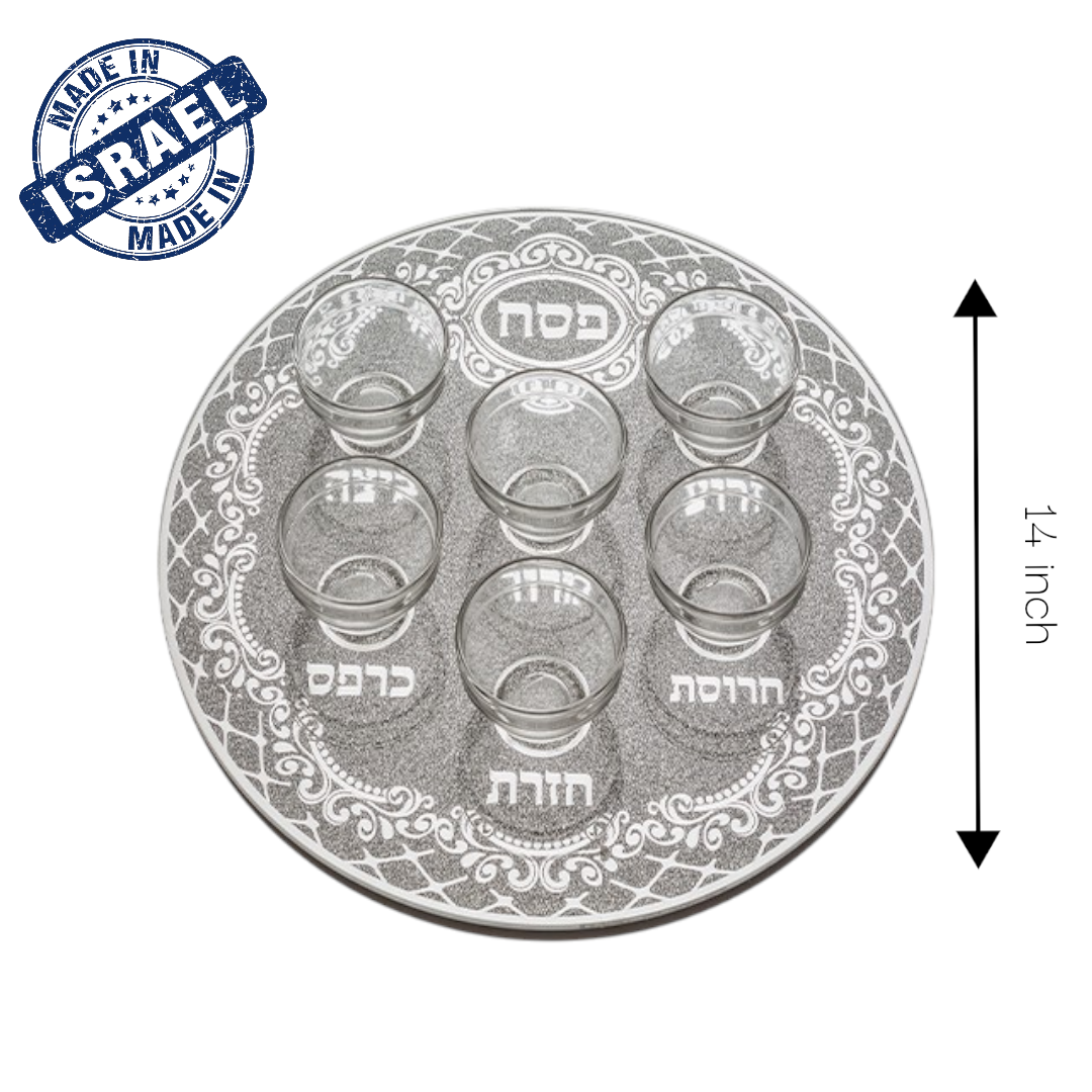 Glitter Glass Stylish Passover Seder Plate