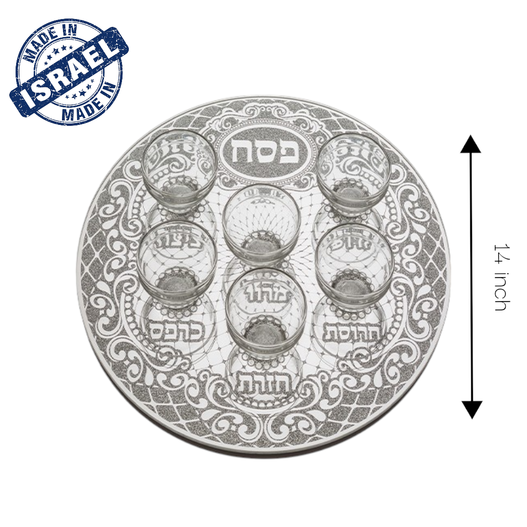 Glitter Glass Stylish Passover Seder Plate