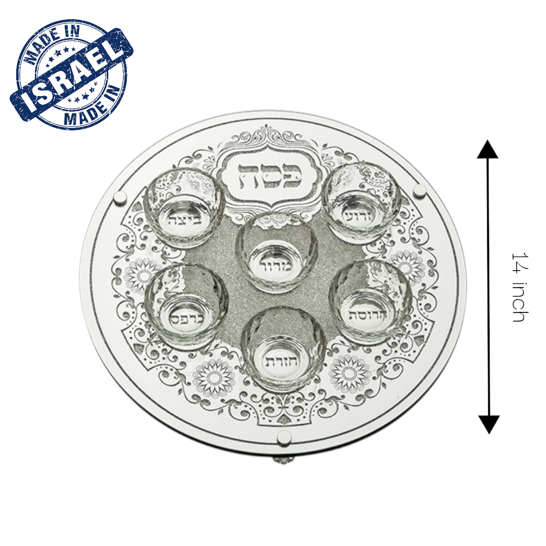 Glitter Glass Stylish Passover Seder Plate