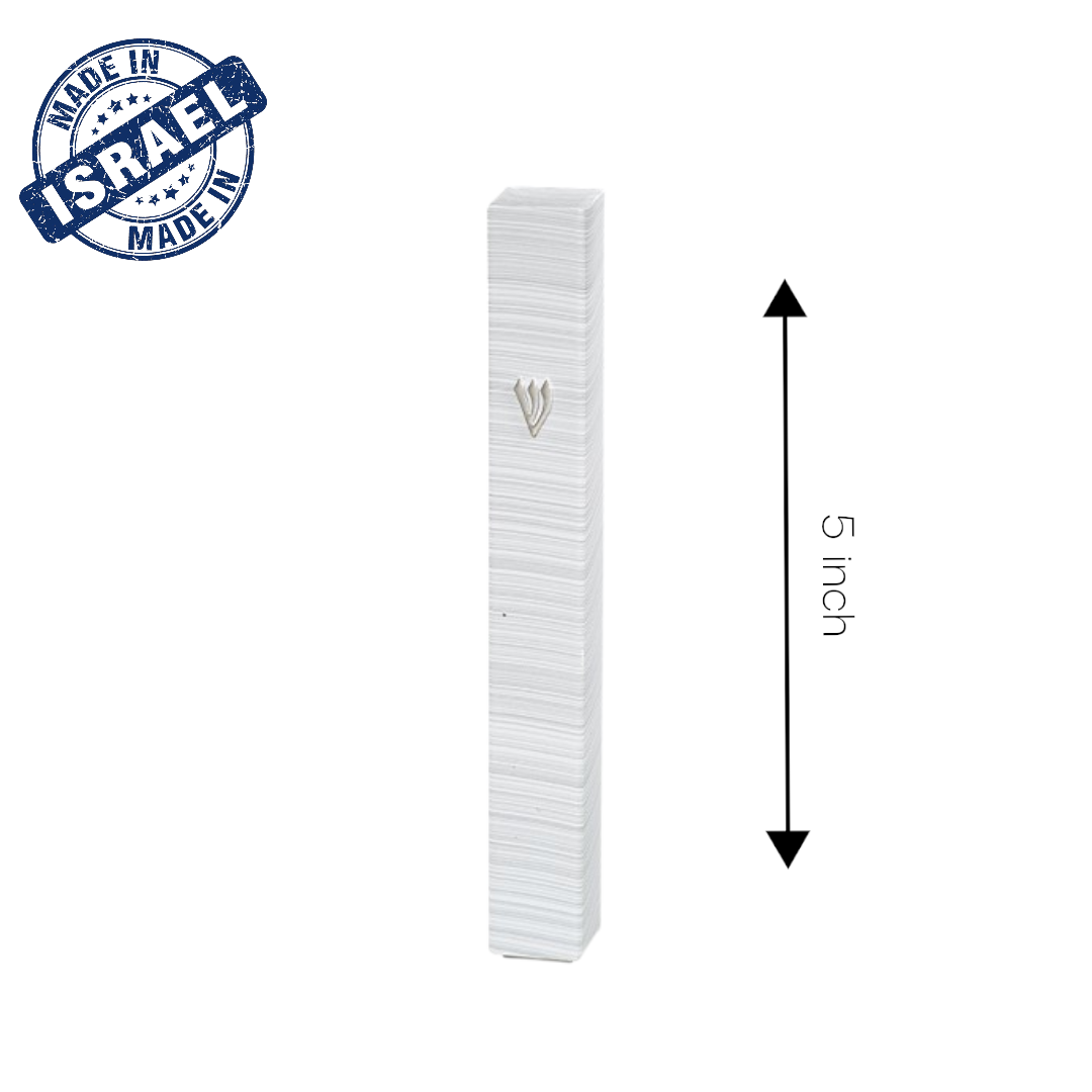 5" White Mezuzah