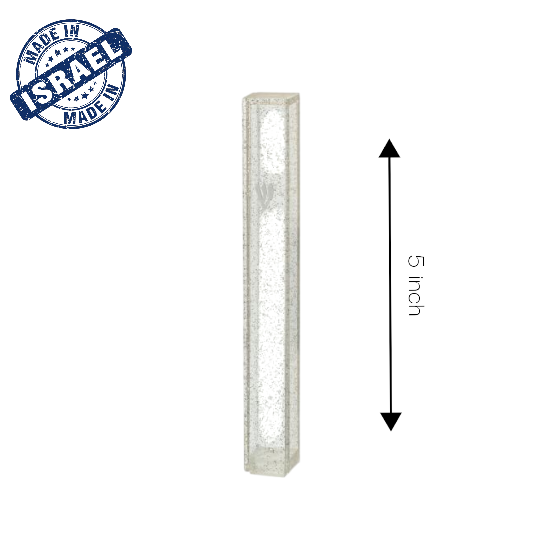 5" Clear Sparkling Mezuzah