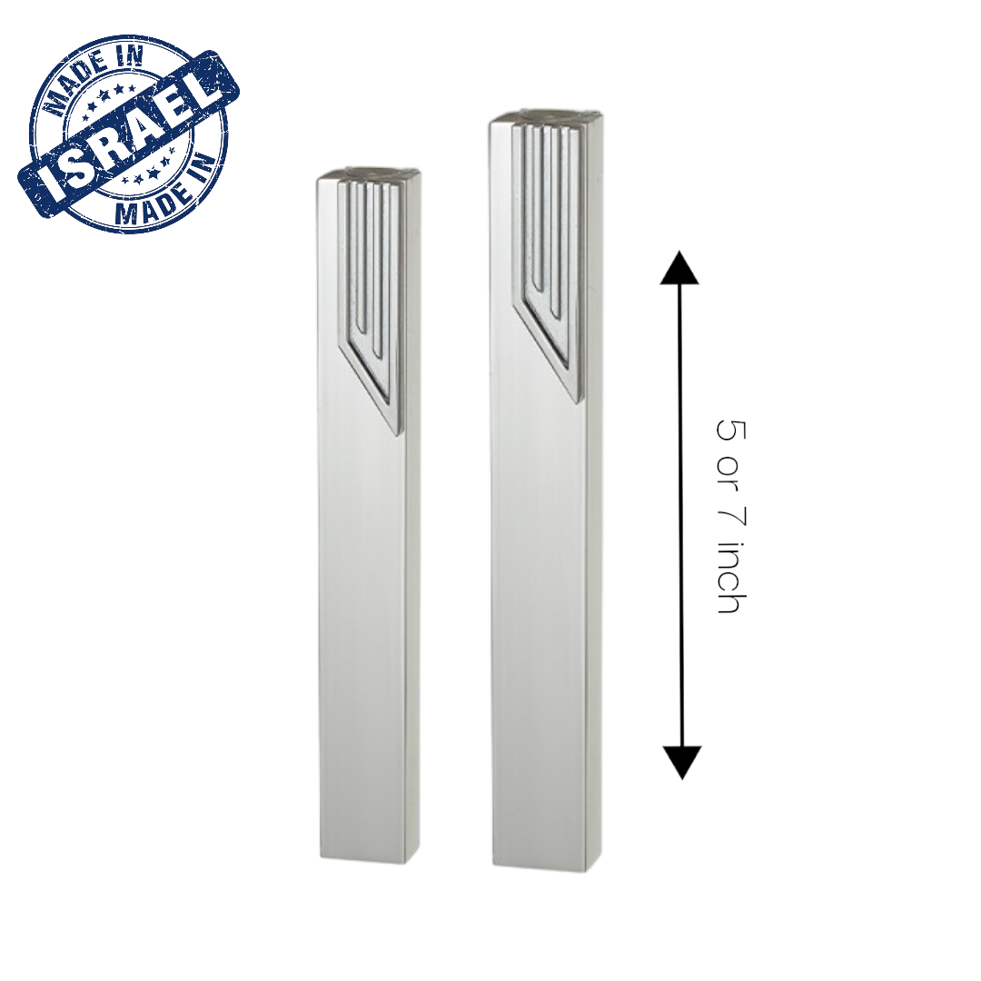 Elegant Aluminum Silver Mezuzah