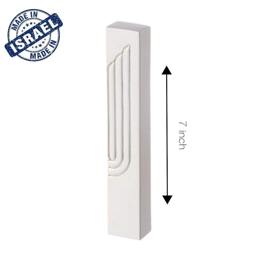 Big S Concrete Polymer White Mezuzah