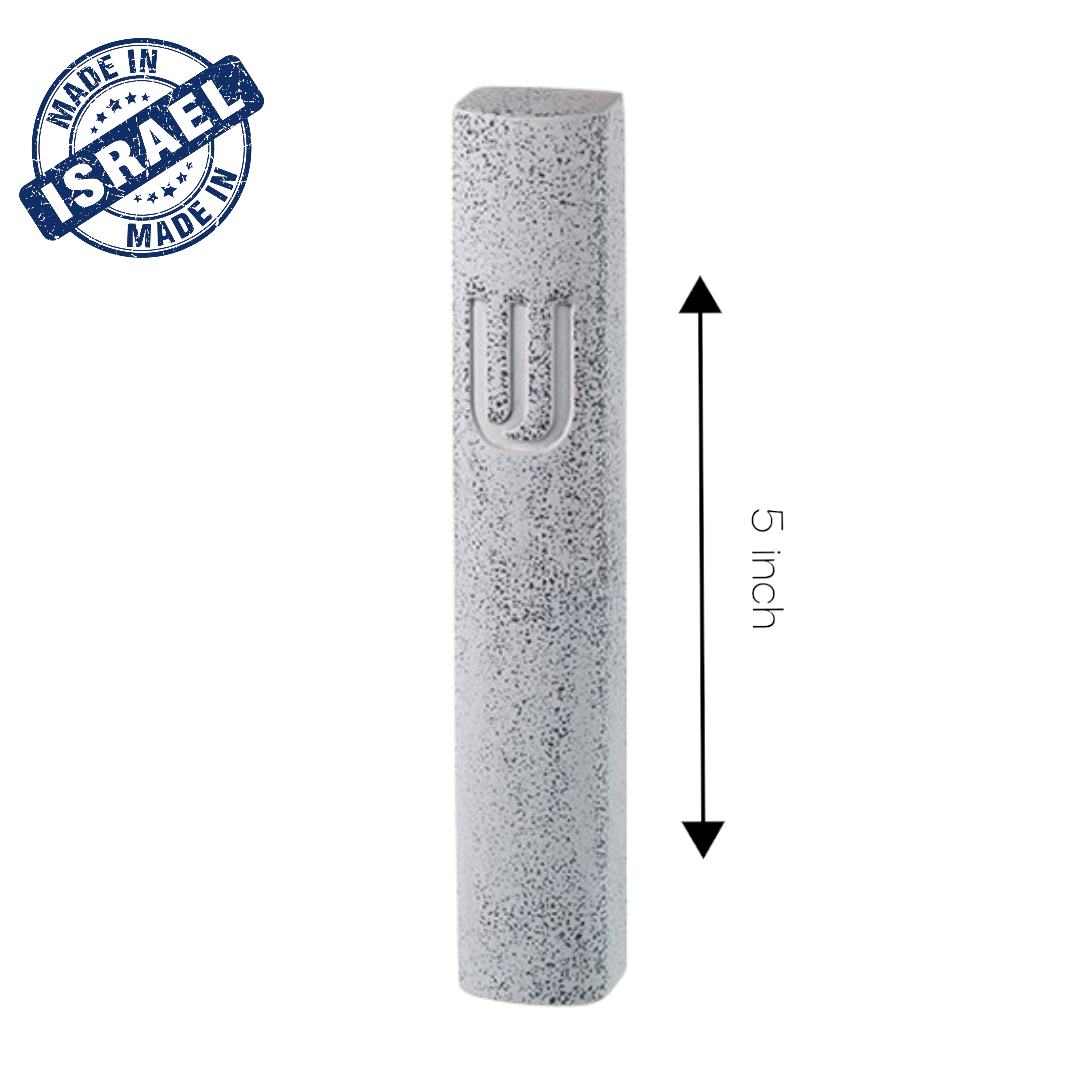 White Light Grey Concrete Mezuzah